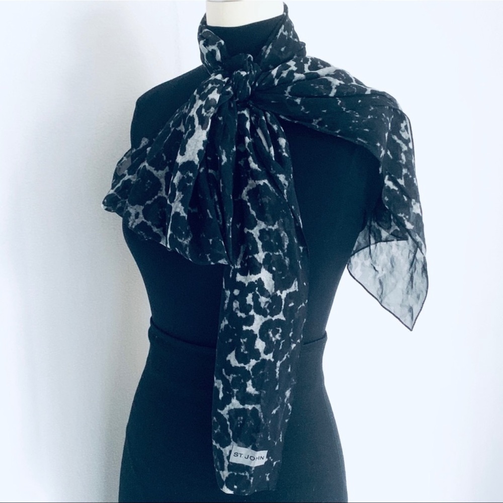 St John 100% silk scarf